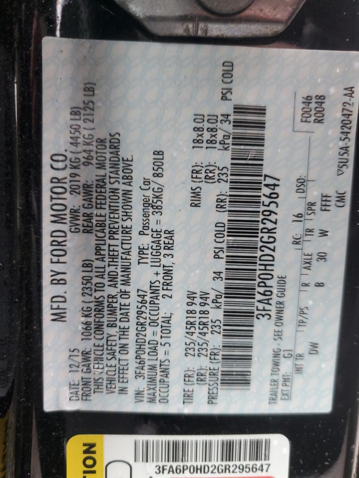 3FA6P0HD2GR295647 2016 Ford Fusion Se 3FA6P0HD2GR295647 2016 Ford Fusion Se