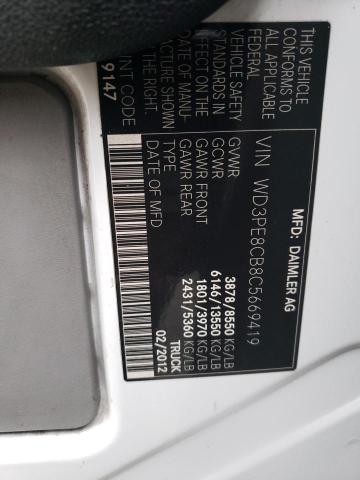 2012 Mercedes-Benz Sprinter 2500 VIN: WD3PE8CB8C5669419 Lot: 51910104