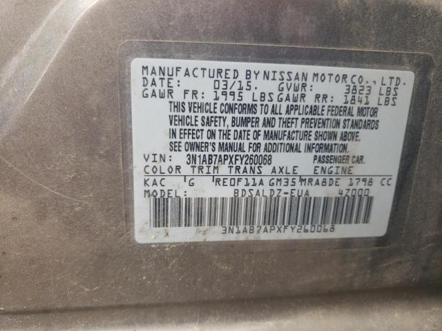 2015 NISSAN SENTRA S - 3N1AB7APXFY260068