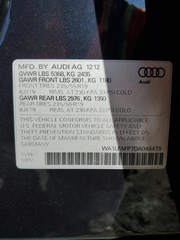 VIN WA1LFAFP7DA048479 2013 Audi Q5, Premium Plus no.13