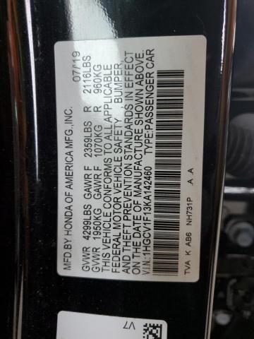2019 HONDA ACCORD LX - 1HGCV1F13KA142460