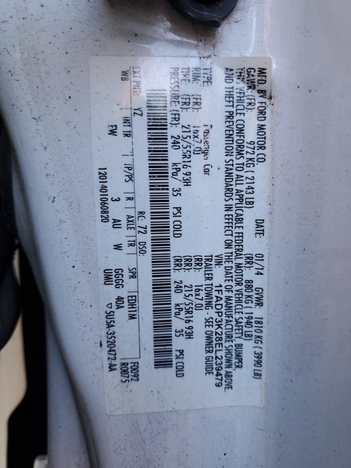 1FADP3K28EL239479 2014 Ford Focus Se