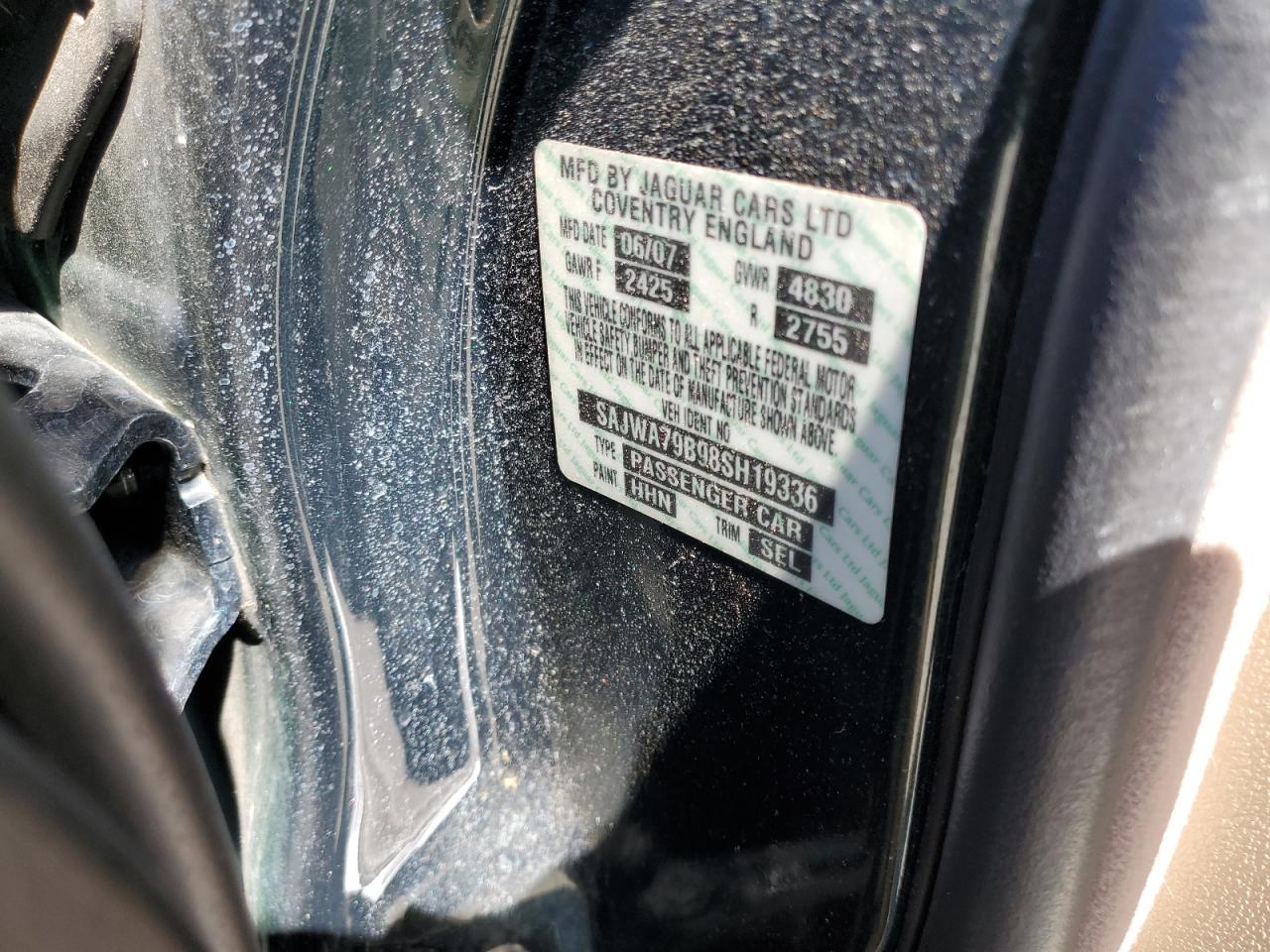 SAJWA79B98SH19336 2008 Jaguar Xj8 L