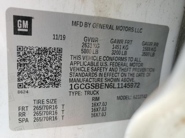 2020 Chevrolet Colorado VIN: 1GCGSBEN6L1145972 Lot: 51415964