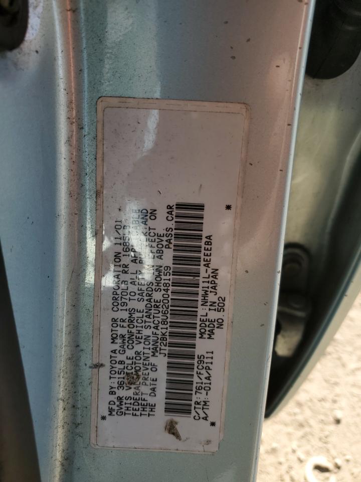JT2BK18U620048159 2002 Toyota Prius