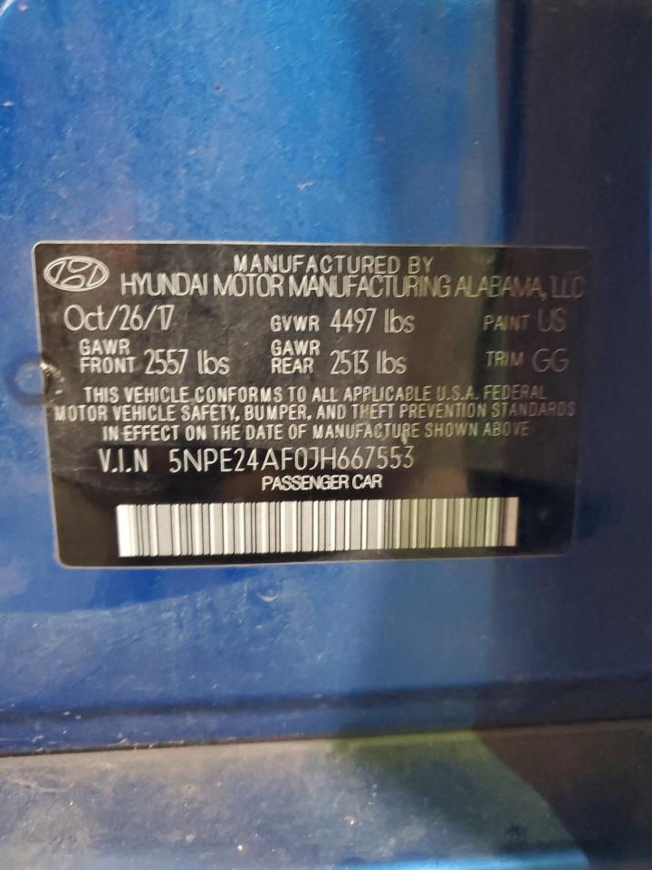 5NPE24AF0JH667553 2018 Hyundai Sonata Se