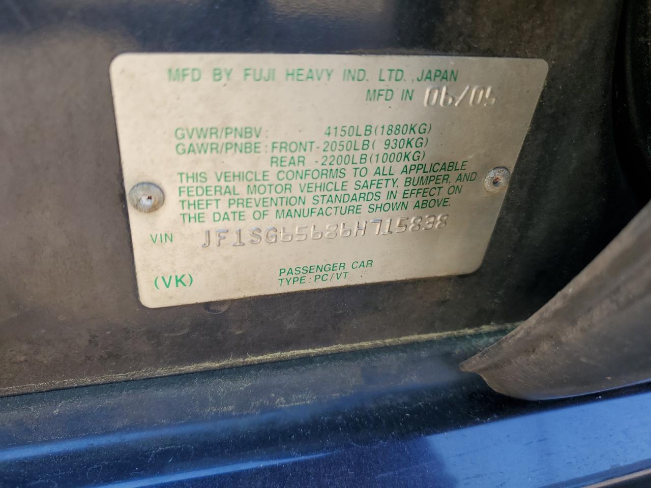 JF1SG65686H715838 2006 Subaru Forester 2.5X Premium