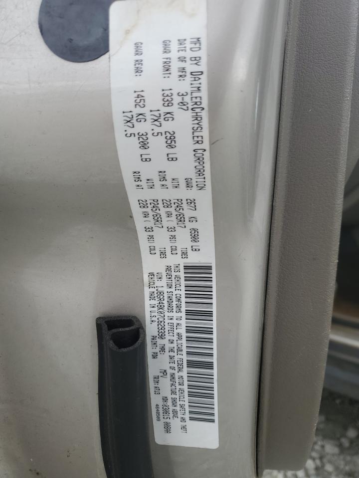 1J8GR48K07C629390 2007 Jeep Grand Cherokee Laredo