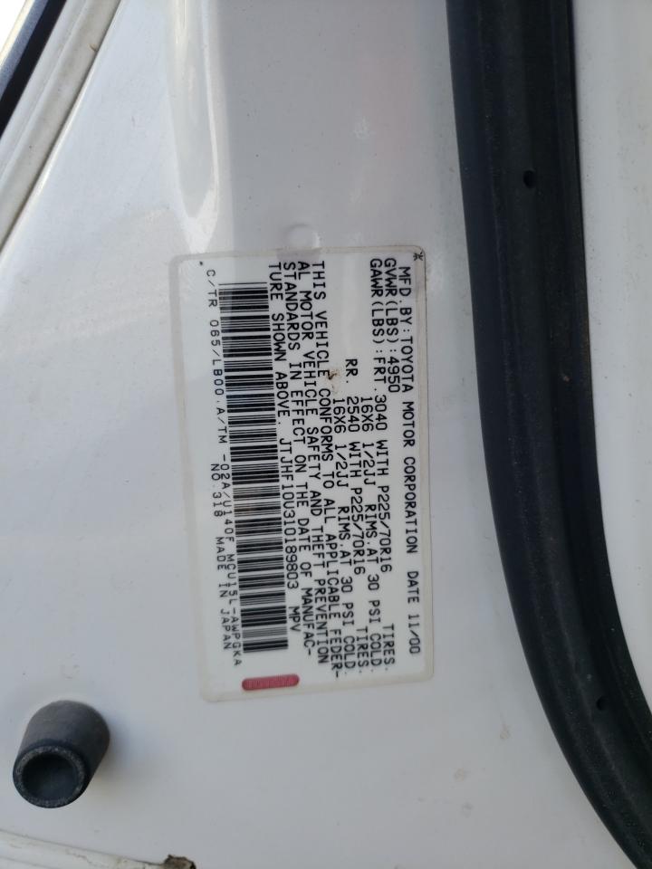 JTJHF10U310189803 2001 Lexus Rx 300