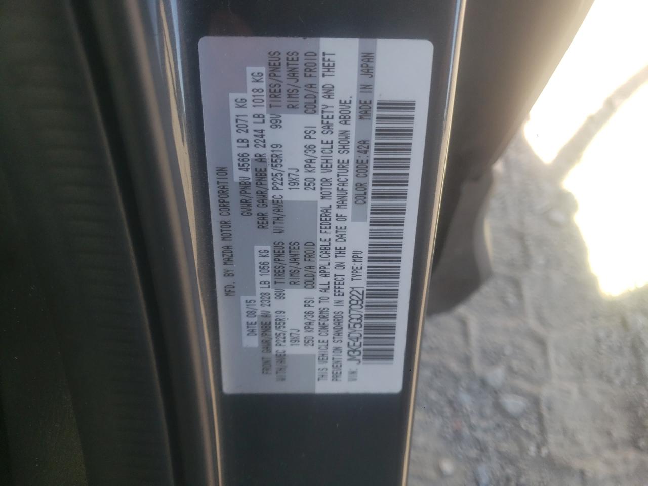 JM3KE4DY5G0709221 2016 Mazda Cx-5 Gt