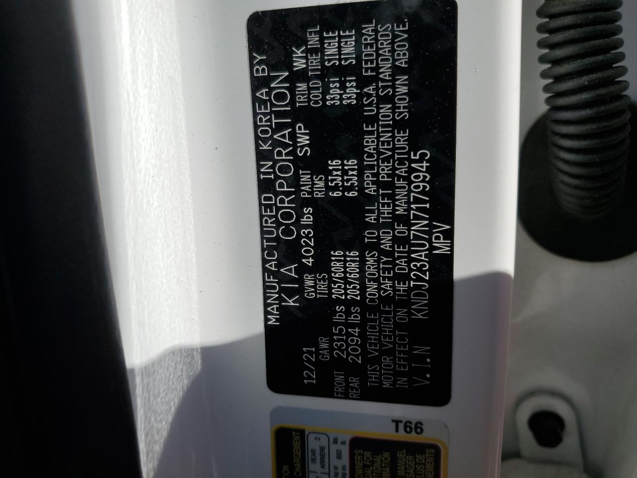 KNDJ23AU7N7179945 2022 Kia Soul Lx