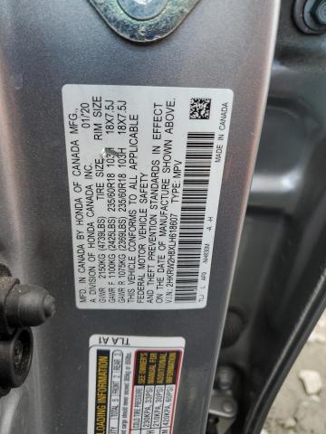 2020 Honda Cr-V Exl VIN: 2HKRW2H8XLH618607 Lot: 52140024