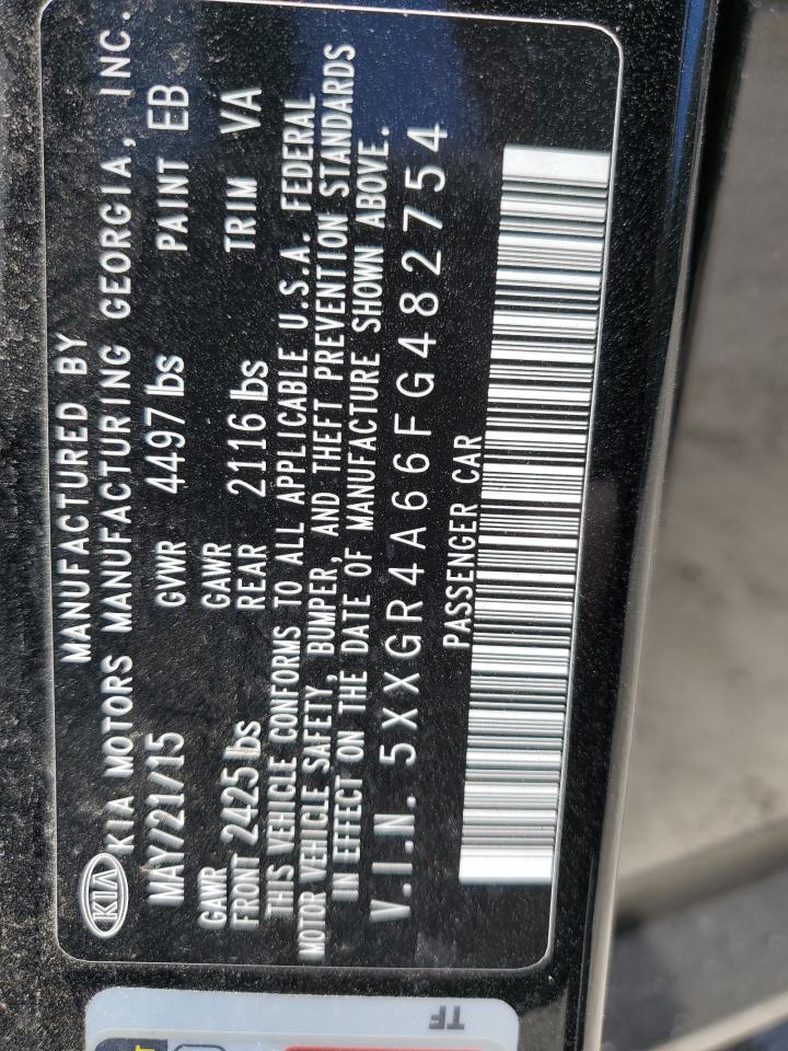 5XXGR4A66FG482754 2015 Kia Optima Sx