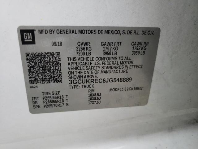 2018 CHEVROLET SILVERADO - 3GCUKREC6JG548889