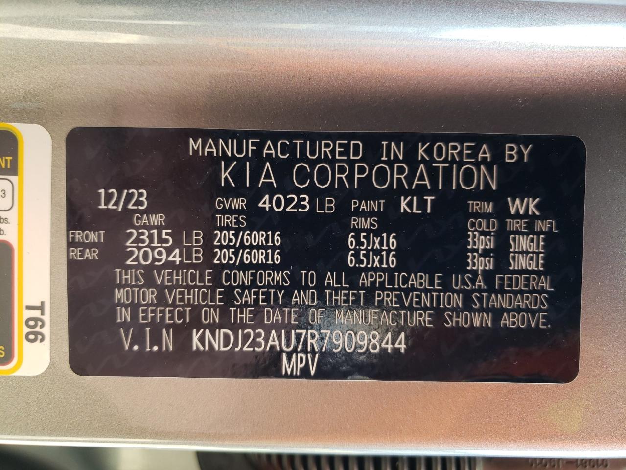 KNDJ23AU7R7909844 2024 Kia Soul Lx