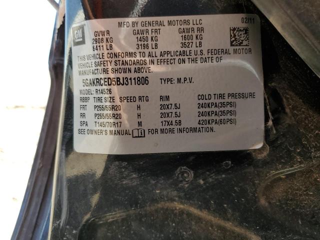 Lot #2489943700 2011 BUICK ENCLAVE CX salvage car