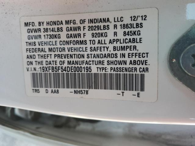 2013 Honda Civic Natural Gas VIN: 19XFB5F54DE000195 Lot: 48663194