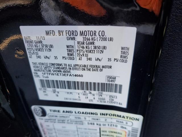 2014 Ford F150 Supercrew VIN: 1FTFW1ET3EFA14660 Lot: 51563674