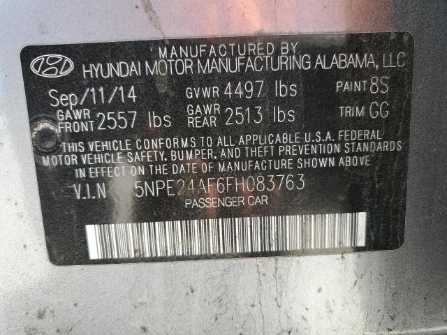 2015 Hyundai Sonata Se VIN: 5NPE24AF6FH083763 Lot: 49345854