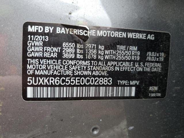 VIN 5UXKR6C55E0C02883 2014 BMW X5, Xdrive50I no.13