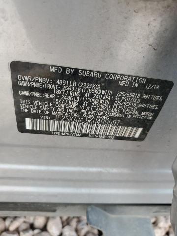 2019 SUBARU FORESTER T - JF2SKAWC9KH490597