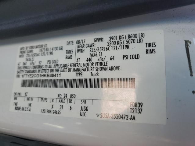 2017 Ford Transit T-150 VIN: 1FTYE2CG1HKB48411 Lot: 51650744