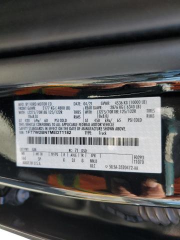 2021 Ford F250 Super Duty VIN: 1FT7W2BN7MED71182 Lot: 52513834
