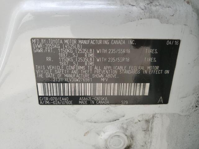 2T3YFREV3GW276981 2016 TOYOTA RAV 4 - Image 13