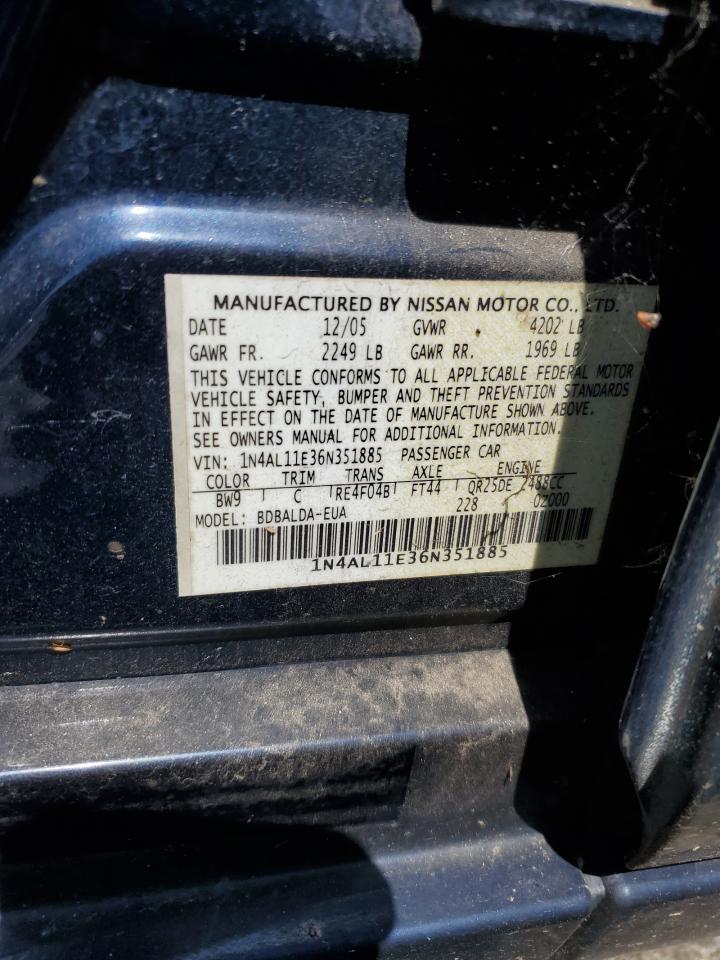 1N4AL11E36N351885 2006 Nissan Altima S