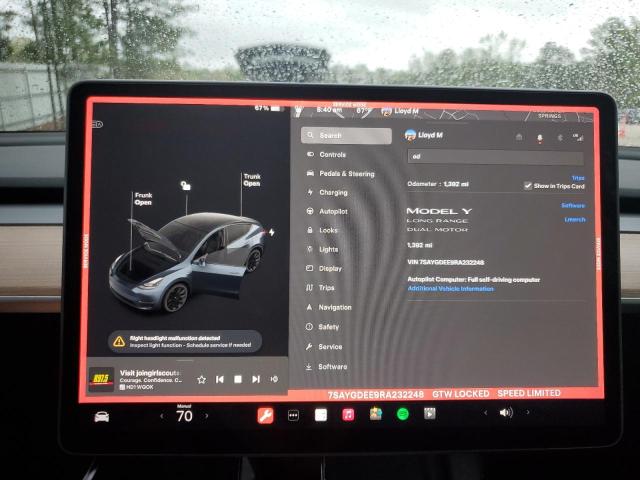 7SAYGDEE9RA232248 Tesla Model Y Y 9