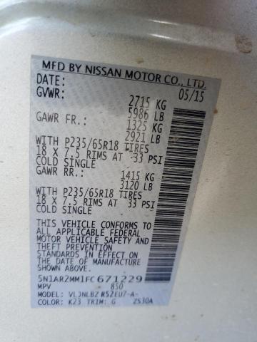 2015 NISSAN PATHFINDER - 5N1AR2MM1FC671229