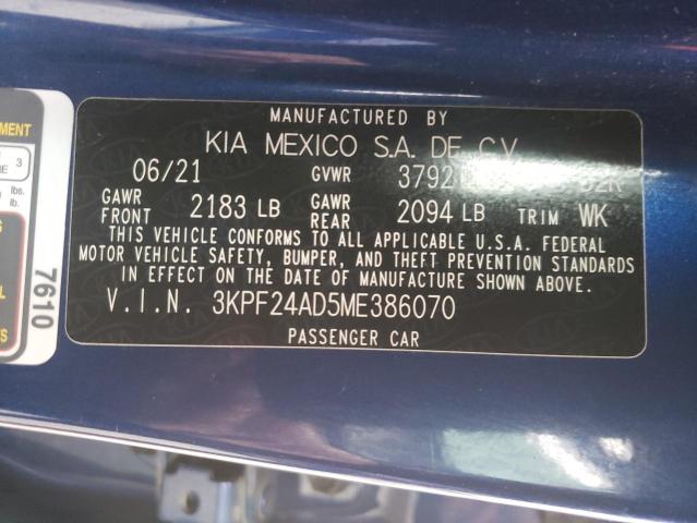 2021 KIA FORTE FE - 3KPF24AD5ME386070