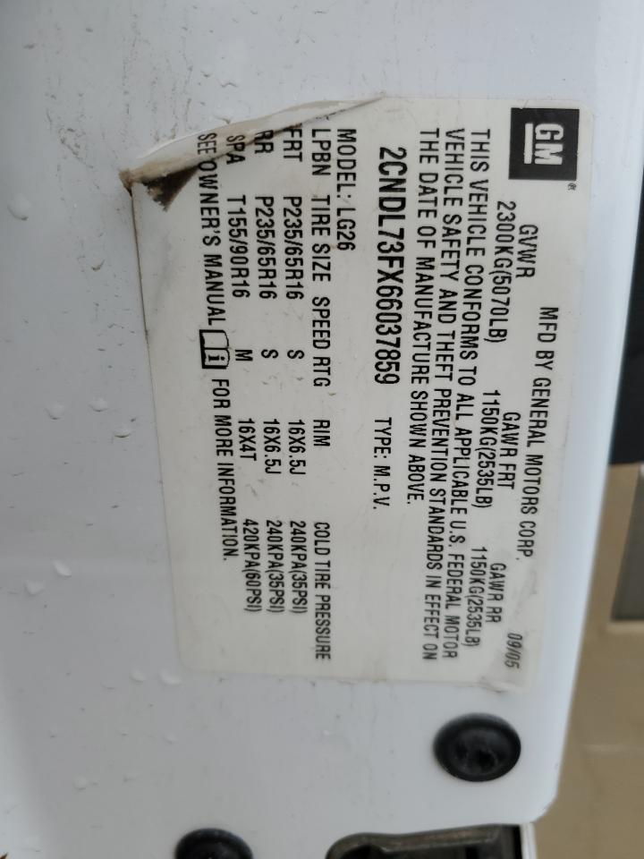 2CNDL73FX66037859 2006 Chevrolet Equinox Lt