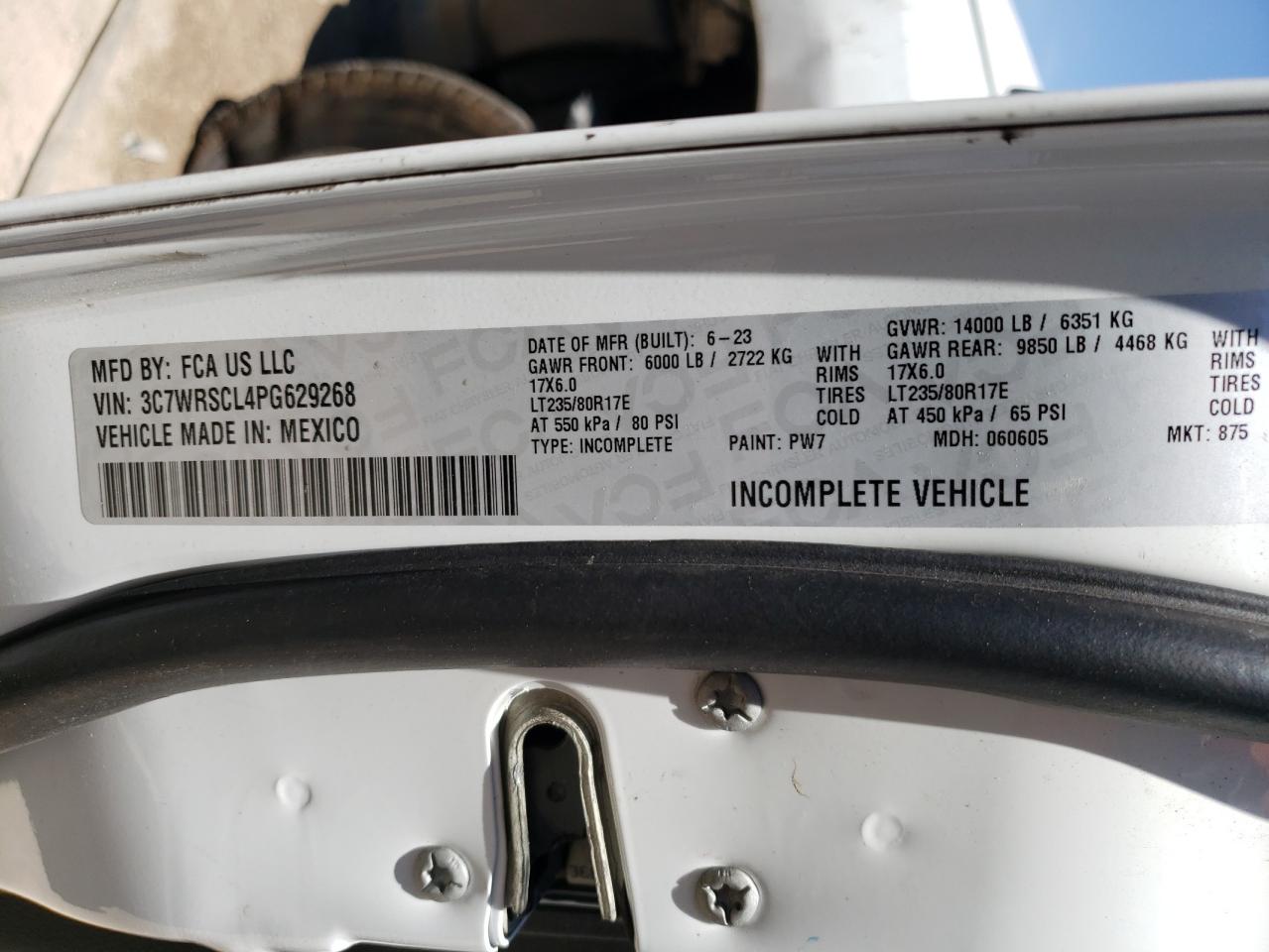 3C7WRSCL4PG629268 2023 Ram 3500