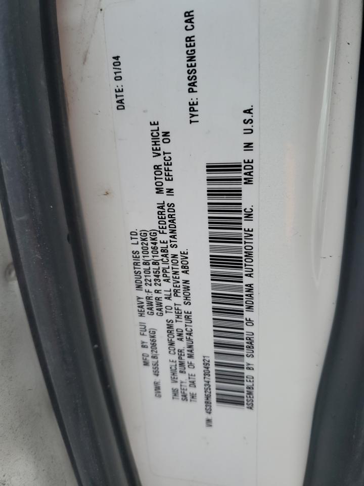 4S3BH625347304921 2004 Subaru Legacy L Special