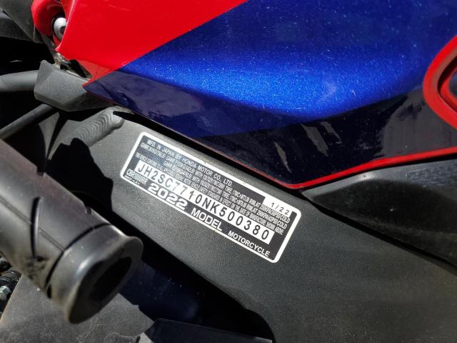 2022 HONDA CBR1000RR JH2SC7710NK500380