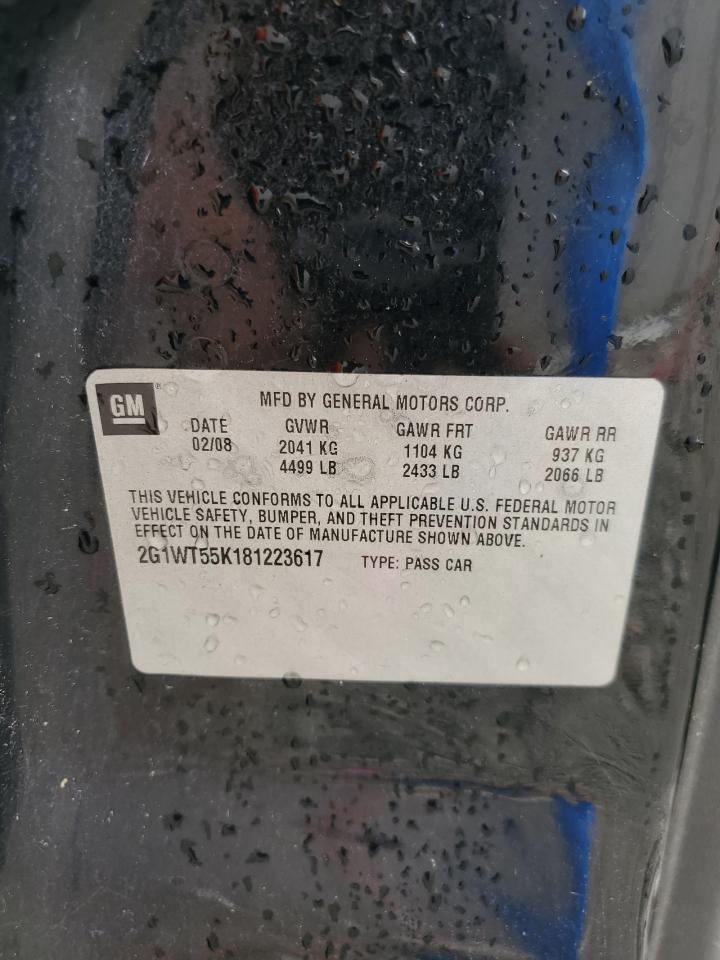 2G1WT55K181223617 2008 Chevrolet Impala Lt