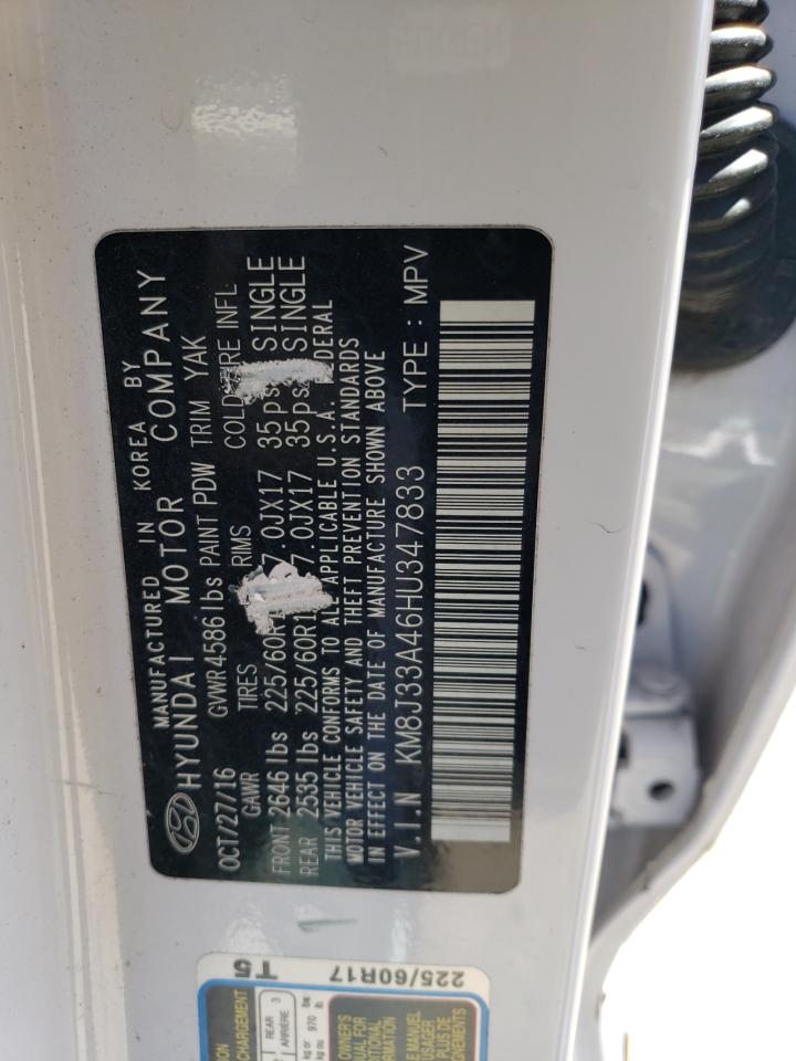 KM8J33A46HU347833 2017 Hyundai Tucson Limited