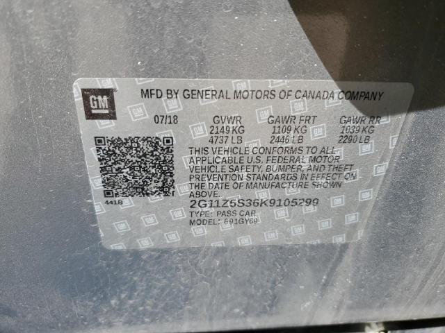 2019 Chevrolet Impala Lt VIN: 2G11Z5S36K9105299 Lot: 51600734