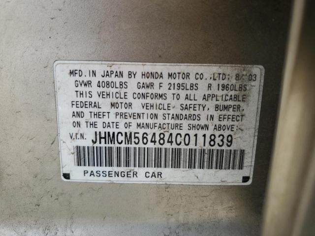 2004 Honda Accord Lx VIN: JHMCM56484C011839 Lot: 52968654