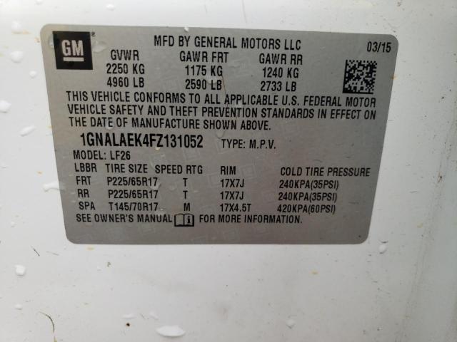 2015 Chevrolet Equinox Ls VIN: 1GNALAEK4FZ131052 Lot: 50325974