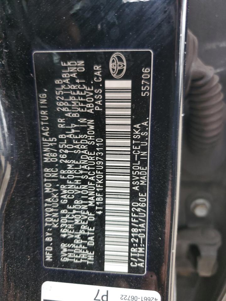 4T1BF1FK0FU973110 2015 Toyota Camry Le