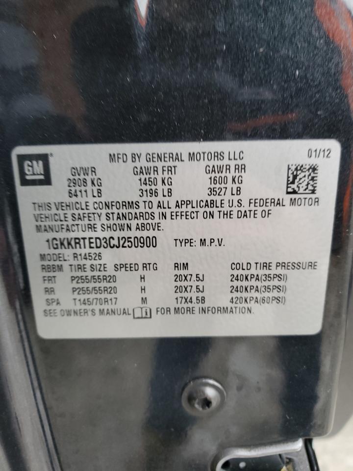 1GKKRTED3CJ250900 2012 GMC Acadia Denali
