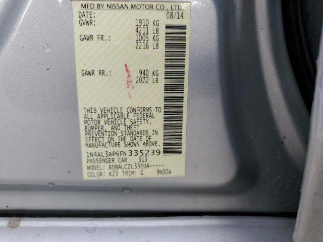 VIN 1N4AL3AP6FN335239 2015 Nissan Altima, 2.5 no.12