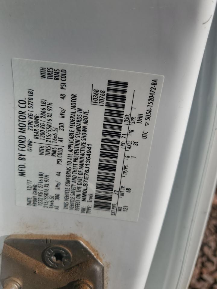 NM0LS7E76J1364941 2018 Ford Transit Connect Xl