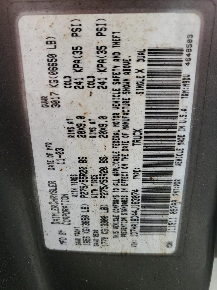 1D7HA18D44J163074 2004 Dodge Ram 1500 St