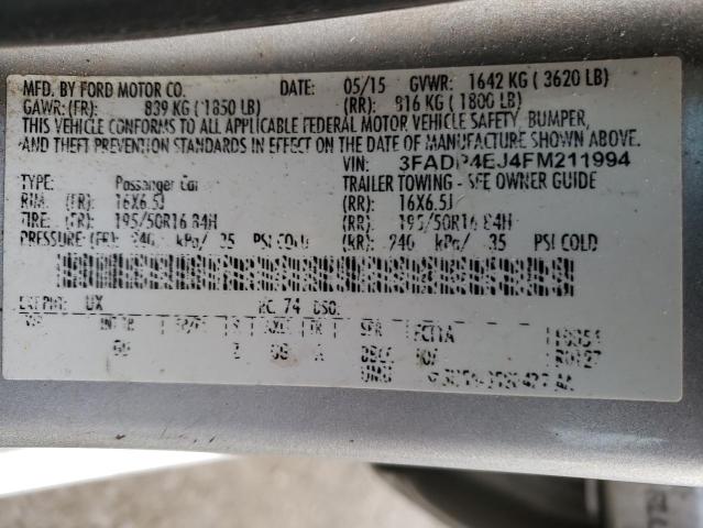 2015 FORD FIESTA SE - 3FADP4EJ4FM211994