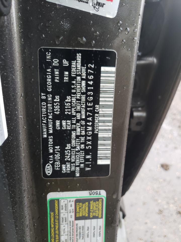 5XXGM4A71EG314672 2014 Kia Optima Lx