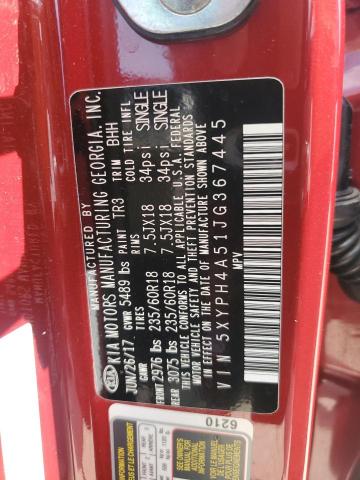 2018 Kia Sorento Ex VIN: 5XYPH4A51JG367445 Lot: 51422534