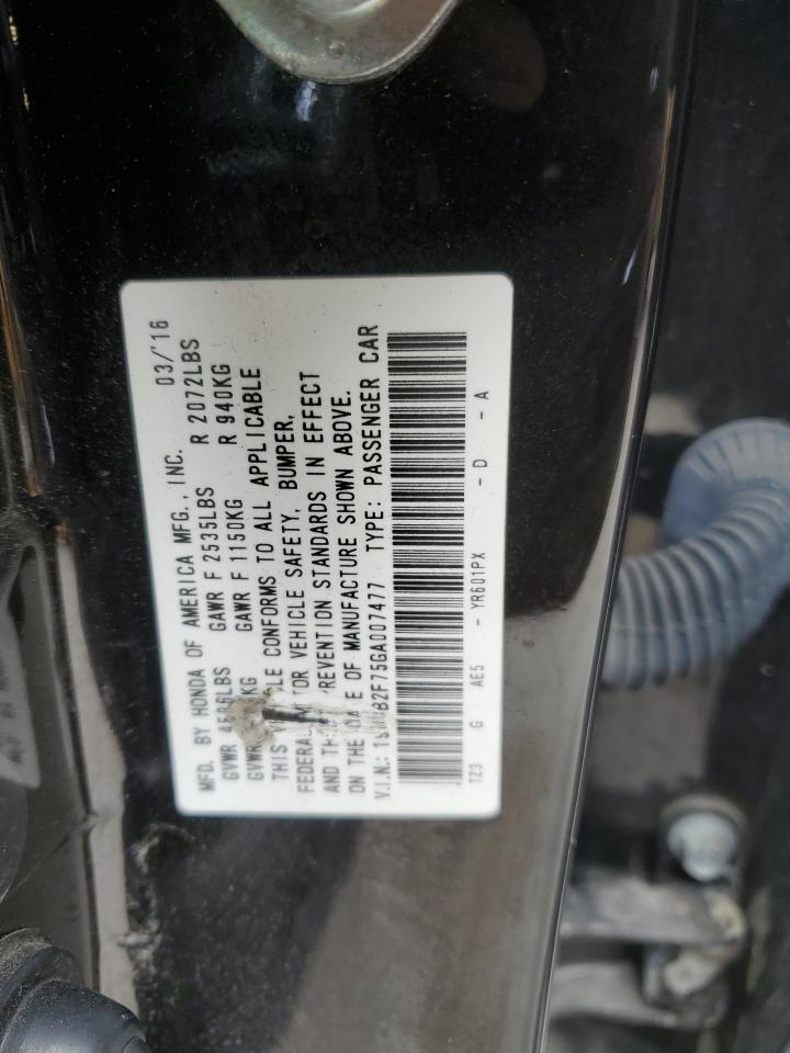 19UUB2F75GA007477 2016 Acura Tlx Advance